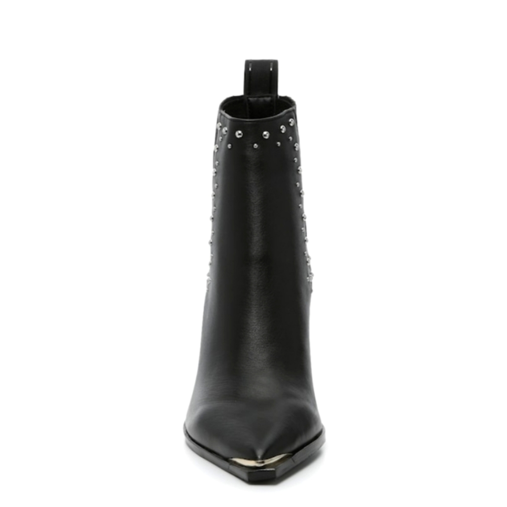 Kenneth Cole New York West Side Bootie Silver Studs RB Black Leather Boots - Picture 2 of 16